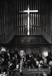 Martin Luther King, Jr. speaks at an evening rally in Brown Chapel. Selma, AL, 1965.