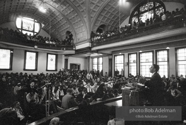 Rev. Andrew Young speaking at Brown Chapel African Methodist Episcopal Church, Selma 1965.