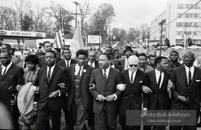 March to protest violence against SNCC-led protestors, Montgomery 1965