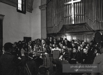 Martin Luther King, Jr. speaks at an evening rally in Brown Chapel. Selma, AL, 1965.