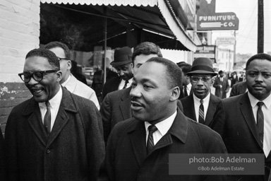 King after learning of the removal of the federal injunction against a march from Selma to Montgomery, Montgomery 1965.