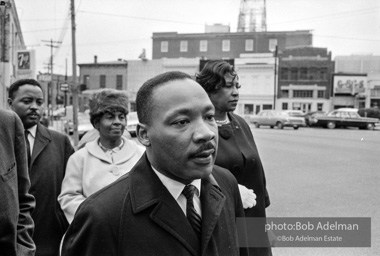 King after learning of the removal of the federal injunction against a march from Selma to Montgomery, Montgomery 1965.