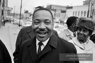 King after learning of the removal of the federal injunction against a march from Selma to Montgomery, Montgomery 1965.