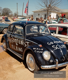 Car painted to protest the march, Alabama Route 11 1965