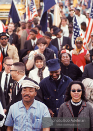 Martin Luther King leads the Selma to Montgomery march as it approaches it's finale in Montgomery, Alabama. 1965