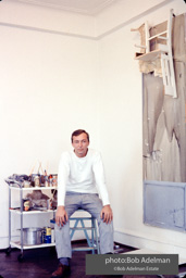 Jasper Johns at his Riverside Drive studio. New York City, 1964.