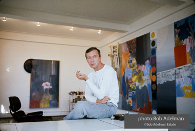 Jasper Johns at his Riverside Drive studio. New York City, 1964.