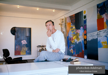 Jasper Johns at his Riverside Drive studio. New York City, 1964.