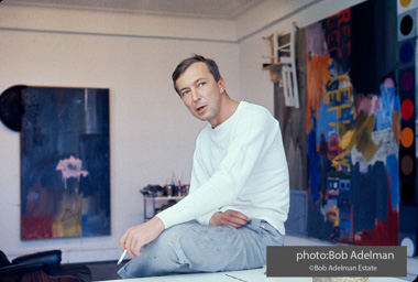 Jasper Johns at his Riverside Drive studio. New York City, 1964.