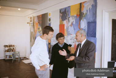 Jasper Johns at his Riverside Drive studio. New York City, 1964.