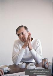 Jasper Johns at his Riverside Drive studio. New York City, 1964.