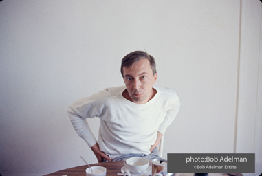 Jasper Johns at his Riverside Drive studio. New York City, 1964.