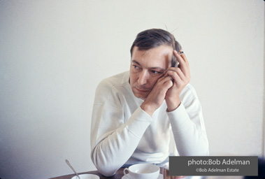 Jasper Johns at his Riverside Drive studio. New York City, 1964.