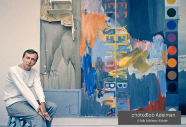 Jasper Johns at his Riverside Drive studio. New York City, 1964.