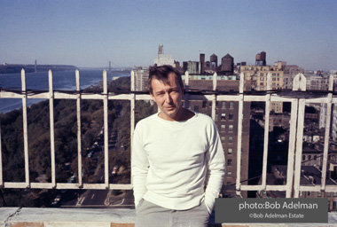 Jasper Johns at his Riverside Drive studio. New York City, 1964.