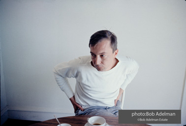 Jasper Johns at his Riverside Drive studio. New York City, 1964.