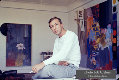 Jasper Johns at his Riverside Drive studio. New York City, 1964.