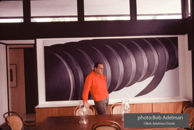 Robert Scull, art collector, at his home in East Hampton. 1964