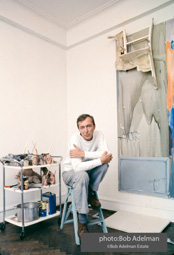 Jasper Johns at his Riverside Drive studio. New York City, 1964.