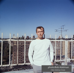 Jasper Johns at his Riverside Drive studio. New York City, 1964.