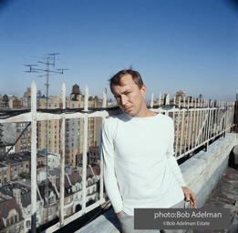 Jasper Johns at his Riverside Drive studio. New York City, 1964.