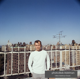 Jasper Johns at his Riverside Drive studio. New York City, 1964.