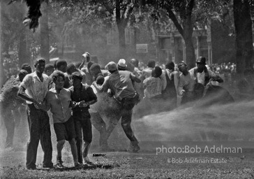 Beloved community, Kelly Ingram Park, Birmingham, Alabama.  1963


“‘If you don’t bear the cross, you can’t wear the crown’ was the loving spirit that animated the Movement. In Birmingham, the protestors clearly earned their crowns. The use of fire hoses and dogs backfired. City officials lost control of themselves, of the protests and of segregation. What happened in Birmingham provoked John Kennedy to denounce segregation — the first U.S. president to do so —  and to urge its legal ban. The drama that unfolded in Birmingham proved to be a triumphant moment for the ideals of non-violent social change.”