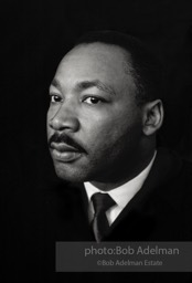 Eyes on the prize: King in a quiet moment during the march to Montgomery,  Alabama.  1965