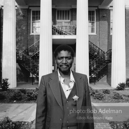 The Man: Prince Arnold stands in front of the courthouse. He is the first black sheriff elected under the Voting Rights Act in Wilcox County, Alabama.
1980