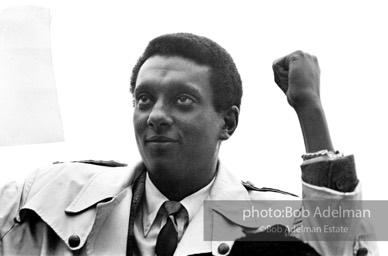 Black power: Activist Stokely Carmichael salutes a peace rally at the United Nations, New York City.
1967