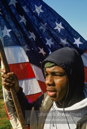 Marcher on the historic Selma to Montgomery March, 1965 Martin Luther King Highway.