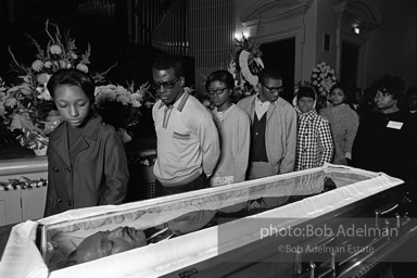 Mourners view Martin Luther King's open casket.Atlanta, GA, 1968
