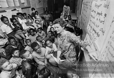 Innovative-English Infants School. New York City, 1970-Deborah Meirs' classroom; she later became an expert on improving public eduction. She put an emphasis on children learning through play rather than teaching, small class size, fostering children's curiosity and interest.BIS_20b-14 001