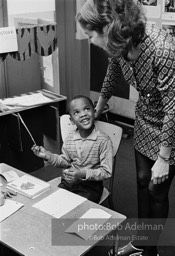 Innovative-English Infants School. New York City, 1970-Deborah Meirs' classroom; she later became an expert on improving public eduction. She put an emphasis on children learning through play rather than teaching, small class size, fostering children's curiosity and interest.BIS_26b-14 001