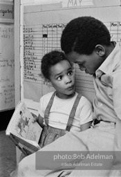 Innovative-English Infants School. New York City, 1970-Deborah Meirs' classroom; she later became an expert on improving public eduction. She put an emphasis on children learning through play rather than teaching, small class size, fostering children's curiosity and interest.BIS_27b-09 001