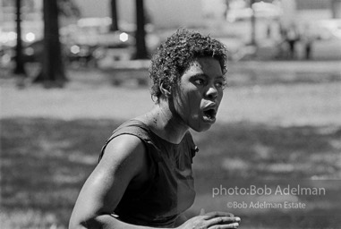 Hell, no!: A downed onlooker rises up enraged,   Birmingham,  Alabama.  1963