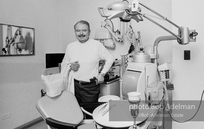 Dr. R. Sutter Welfram, caries a gun to protect against people seeking money and drugs. New York City, 1977.