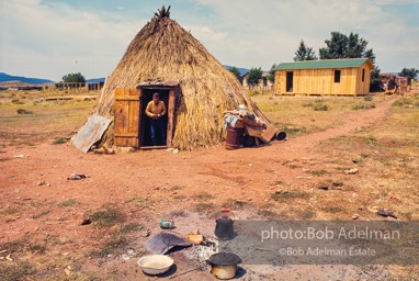 Photographs for the Office of Economic Opportunity of poor Indians in the Pima tribe,
White River Apaches, Indians in wickiups, also Sioux Indians and Peace Corps volunteers.--Indian_Reservation_072 001