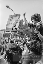 First Women's Lib march on 5th ave, NYC. August, 1970