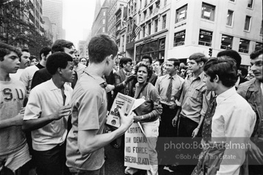 First Women's Lib march on 5th ave, NYC. August, 1970