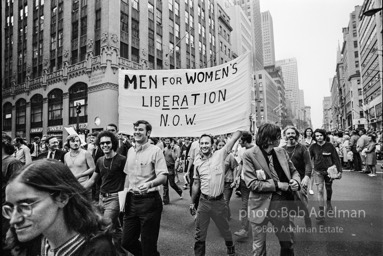 First Women's Lib march on 5th ave, NYC. August, 1970