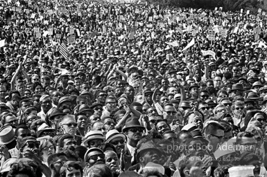 Amen, brother: enthusiastic march participants as King speaks, Washington, D.C.  1963-


“As King made his urgent call to the nation for action, spontaneously chanting his never-to-be-forgotten dream, his plea was answered by a rising crescendo of roars, cheers and thunderous clapping. By the power and urgency of his appeal, the mass and unity of his supporters, you just knew ‘His truth is marching on.’”