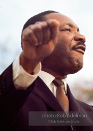 King speaks to the crowd, Montgomery, Alabama.1965