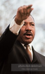 King speaks to the crowd, Montgomery, Alabama.1965