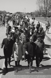 King leading marchers on the second day of the Selma to Montgomery March. Alabama Route 80.