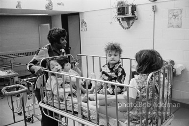 Willowbrook State School. After a 1972 television expose revealed naked and neglected retarted children living amongst filth and disease, civil-liberties lawyers began a ground-breaking suit that led to unprecedented rights for children with disabilities. Staten Island, New York, 1974.