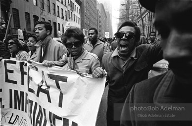 Martin Luther King led anti-Vietnam war protest. NYC, 1967. photo:Bob Adelman©Bob Adelman Estate.