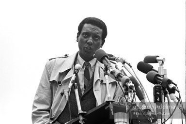 King led anti-Vietnam war protest. NYC, 1967. Black power: Activist Stokely Carmichael speaking at the United Nations, New York City. 1967.