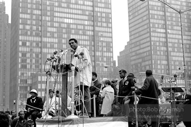 King led anti-Vietnam war protest. NYC, 1967. Black power: Activist Stokely Carmichael speaking at the United Nations, New York City. 1967.