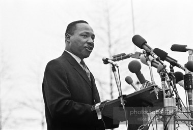 Martin Luther King addresses the largest peace demonstration against the Vietnam war at the United Nations Plaza. NYC.April 15. 1967